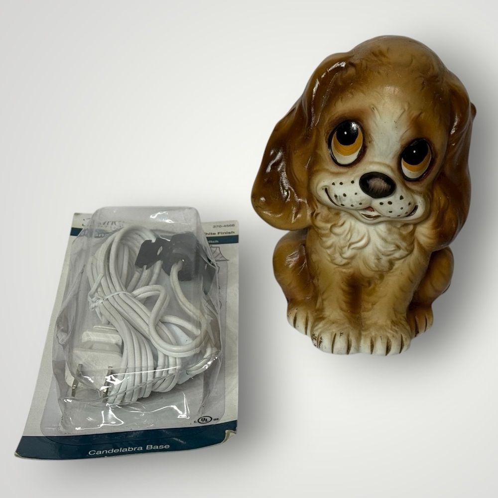 Josef Originals Japan Vintage Cocker Spaniel Plug In Light Bisque Handpainted